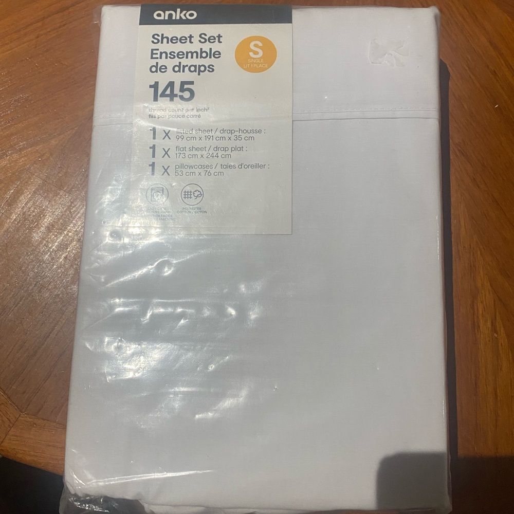 White Sheet Set single bed sheet set